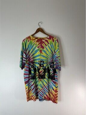 Rare Ghostface Killah Hand Printed Tye Dye T-Shirt Size XL Hip Hop Rap